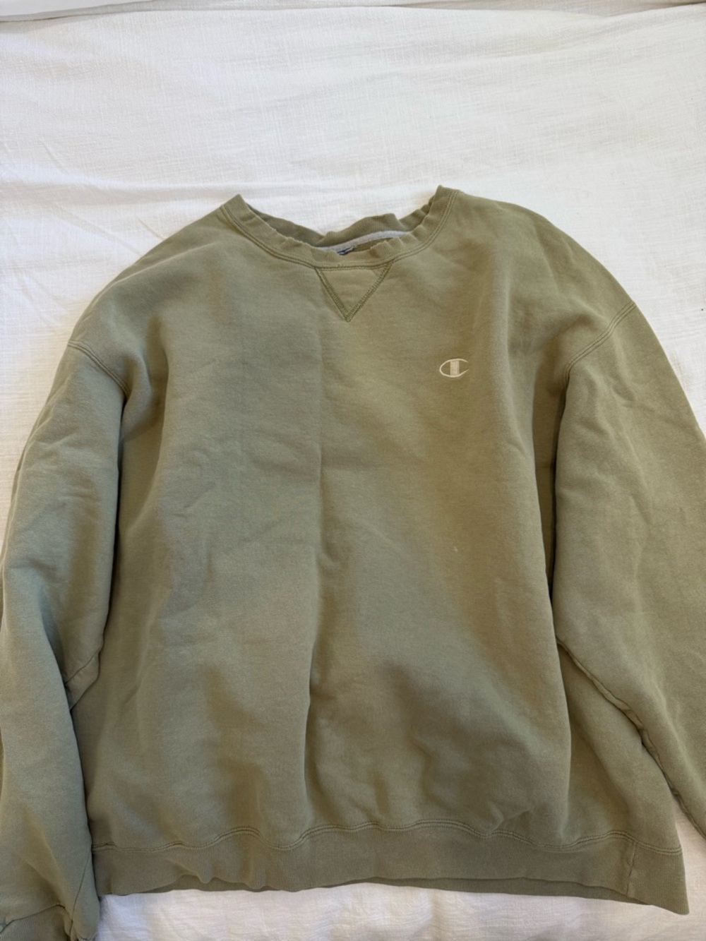 Champion Olive Crewneck Sweatshirt - Men's